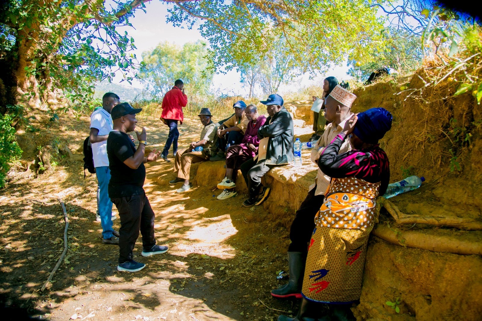 Discussion with Hehe elders at Lugalo village that led to the memories of the aforementioned song. Photo by Freddy Gugwa