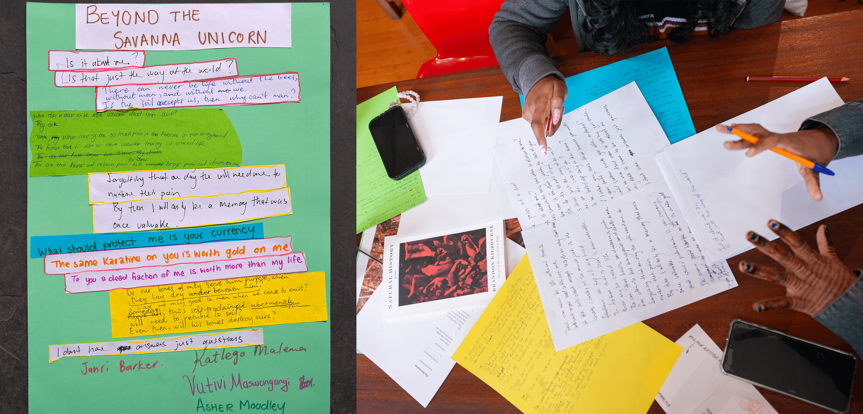 Co-created poem & poetry workshop | © Michelle van Aswegen